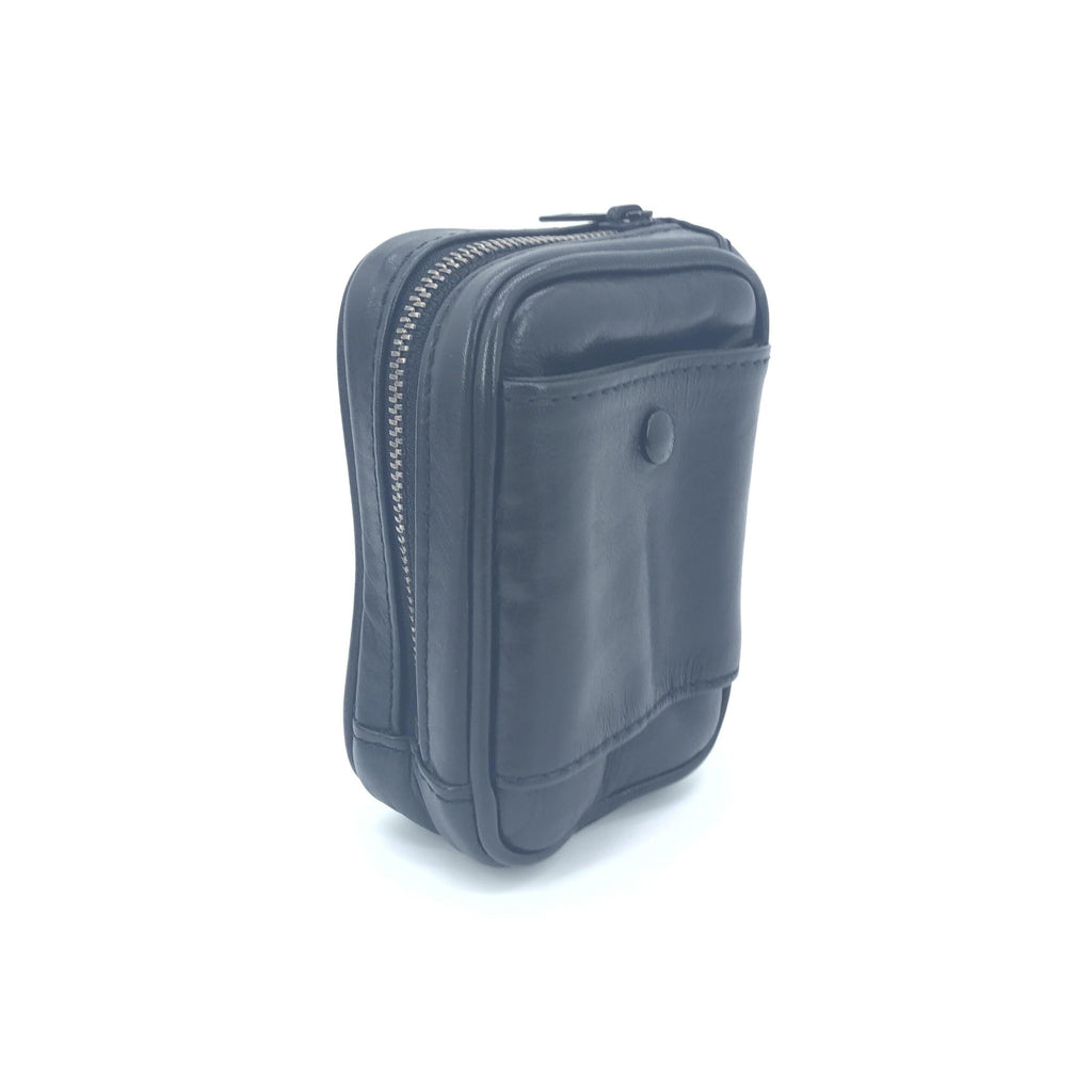 Louis Vuitton Black Leather Zippered Carrying Case