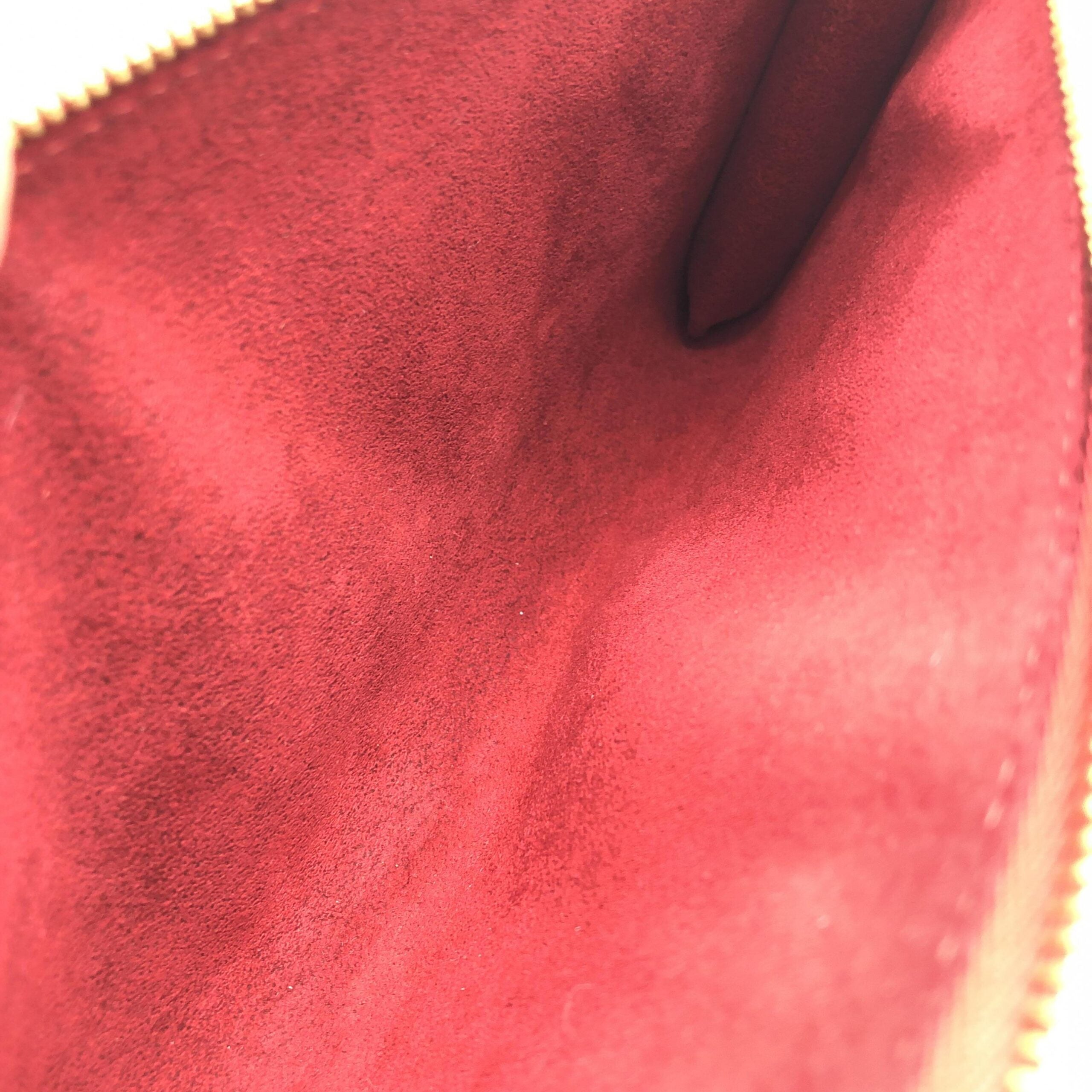 Louis Vuitton Red Leather Pochette Accessory Bag