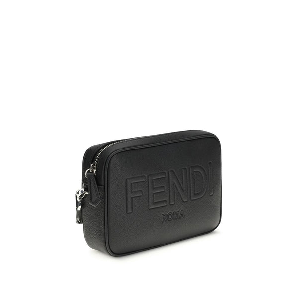 Fendi Black Cotton Shoulder Bag