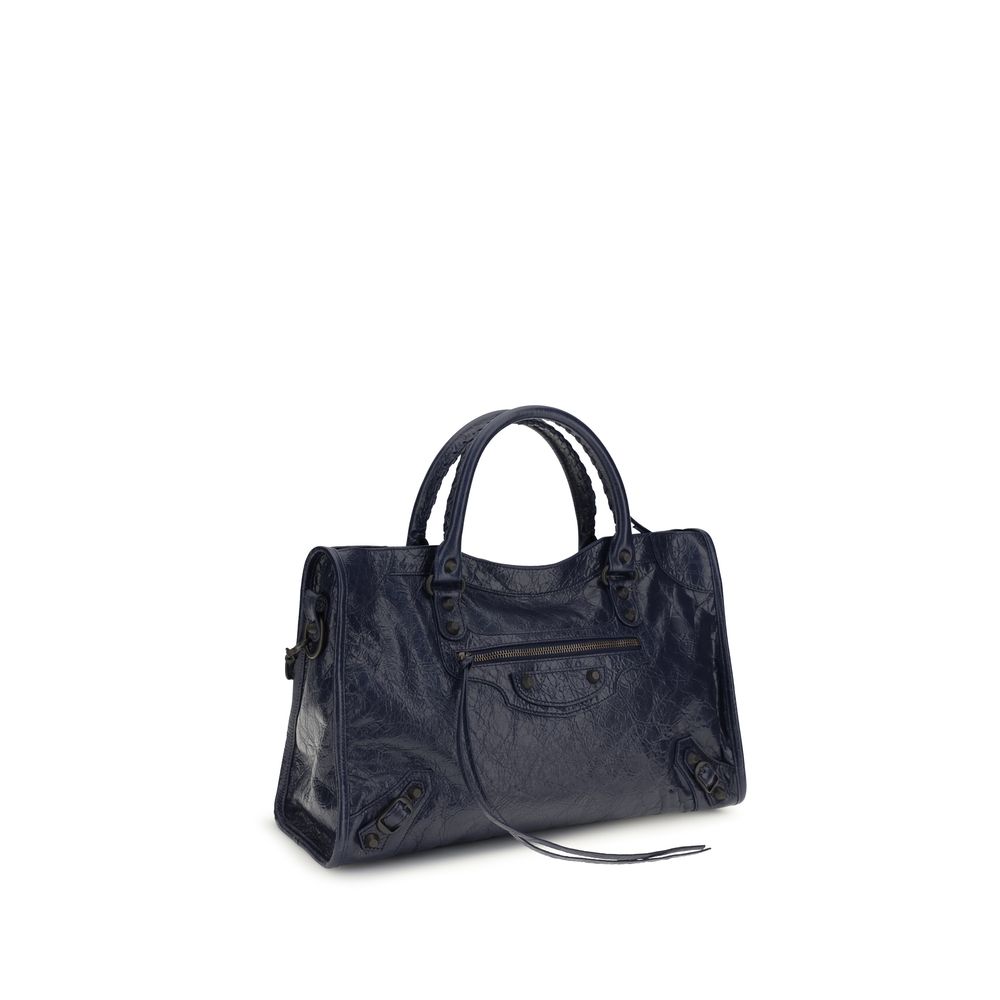 Balenciaga Blue Calf Leather Bos Taurus Shoulder Bag