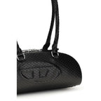 Diesel Black Calf Leather Bos Taurus Shoulder Bag