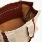 Chloé Beige Lamb Fur Tote Bag