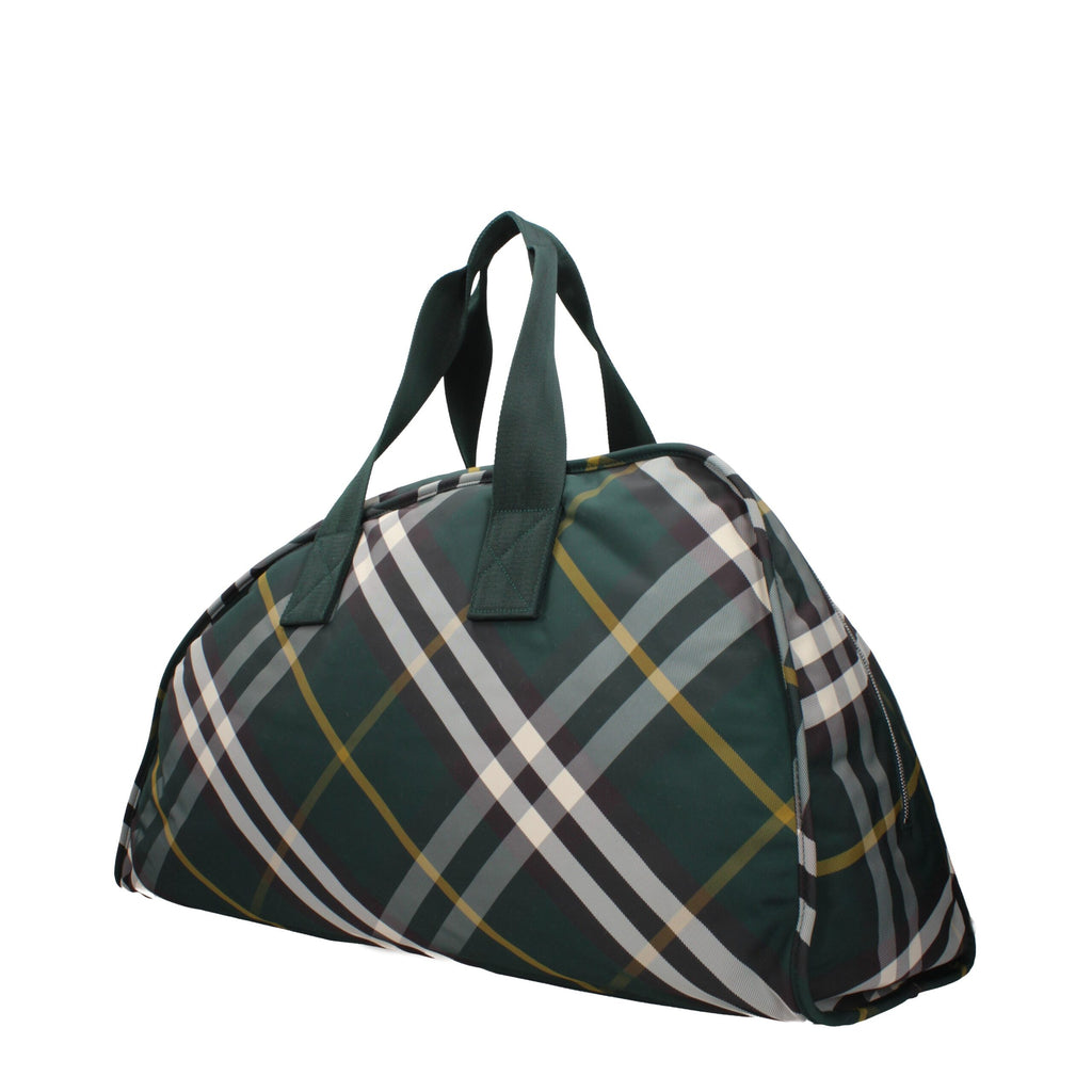 Burberry Green Fabric Luggage And Travel